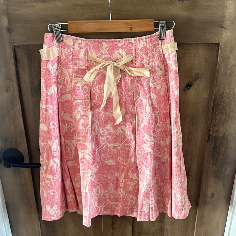 Elie Tahari Pink and white pleated skirt - Picture 3 of 16